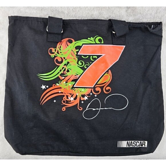 Nascar #7 Danica Patrick Black Canvas Tote Bag - Picture 3 of 6